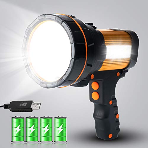 MAYTHANK Hellste Led Taschenlampe Extrem Hell Aufladbar Handscheinwerfer mit Grosse Batterie 10000mah Akku Handlampe Stark Suchscheinwerfer Scheinwerfer Boot MAYTHANK Hellste Led Taschenlampe Extrem Hell Aufladbar Handscheinwerfer mit Grosse Batterie 10000mah Akku Handlampe Stark Suchscheinwerfer Scheinwerfer Boot von MAYTHANK