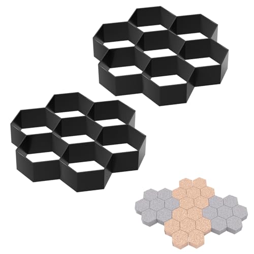 MAYTIIMO DIY Pflasterform Gehweg Form 29x28x4.4cm,Garten Schablone Kunststoff Gehwegplatten Sechseckig Beton Pflastersteine mit 7 Kammersystem,2 Stück MAYTIIMO DIY Pflasterform Gehweg Form 29x28x4.4cm,Garten Schablone Kunststoff Gehwegplatten Sechseckig Beton Pflastersteine mit 7 Kammersystem,2 Stück von MAYTIIMO