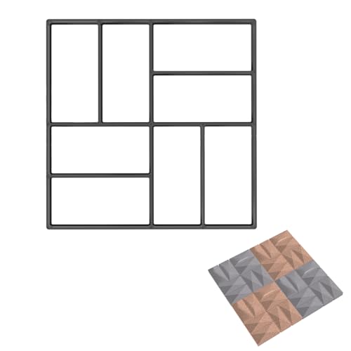 MAYTIIMO DIY Pflasterform Gehweg Form 40x40x4cm,Garten Schablone Kunststoff Gehwegplatten Quadratisch Beton Pflastersteine mit 8 Kammersystem,1 Stück MAYTIIMO DIY Pflasterform Gehweg Form 40x40x4cm,Garten Schablone Kunststoff Gehwegplatten Quadratisch Beton Pflastersteine mit 8 Kammersystem,1 Stück von MAYTIIMO