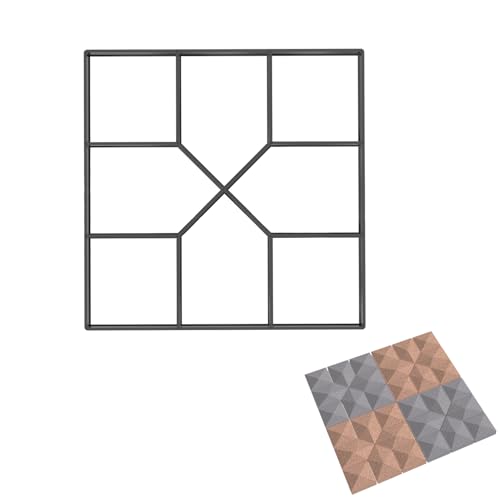 MAYTIIMO DIY Pflasterform Gehweg Form 40x40x4cm,Garten Schablone Kunststoff Gehwegplatten Quadratisch Beton Pflastersteine mit 8 Kammersystem,1 Stück von MAYTIIMO