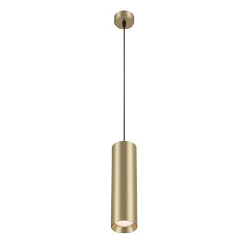 MAYTONI DECORATIVE LIGHTING Moderne Pendelleuchte, Zylinder, höhenverstellbar, Lampenschirm aus Aluminium in Gold, für 1 x GU10 50W Leuchtmittel nicht inkl. von MAYTONI DECORATIVE LIGHTING