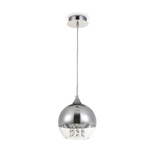 MAYTONI DECORATIVE LIGHTING Pendelleuchte Fermi P140-PL-110-1-N – Zeitlose Eleganz in Nickel für Wohnzimmer, Essbereiche und Flure von MAYTONI DECORATIVE LIGHTING