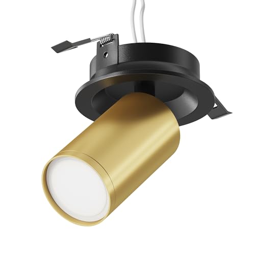 MAYTONI DECORATIVE LIGHTING Spot Spot Deckenleuchte FOCUS S Schwarz Gold Matt Aluminium 1xGU10 10W exkl. für Wohnzimmer, Küche, Schlafzimmer, Esszimmer, Büro von MAYTONI DECORATIVE LIGHTING