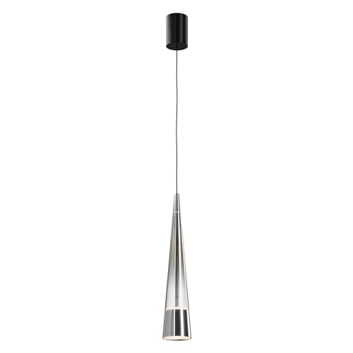 MAYTONI Moderne Art Deco Pendelleuchte, verchromtes Metall und Glas, IP 20, 1 Leuchtmittel (nicht im Lieferumfang enthalten), 12 W, LED, 3000 K, für Wohnzimmer, Küche, Schlafzimmer, Esszimmer, Büro von MAYTONI DECORATIVE LIGHTING