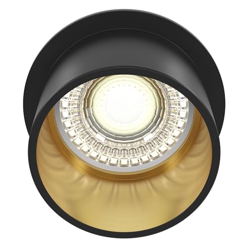 MAYTONI REIF Einbaustrahler – Downlight GU10 – Flacher Deckenspot aus Aluminium– als LED Einbauleuchte für Decke in Küche, Flur, Wohnzimmer – Schwarz und Gold MAYTONI REIF Einbaustrahler – Downlight GU10 – Flacher Deckenspot aus Aluminium– als LED Einbauleuchte für Decke in Küche, Flur, Wohnzimmer – Schwarz und Gold von MAYTONI DECORATIVE LIGHTING