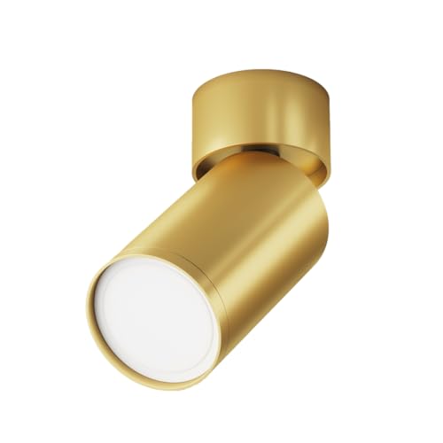 Maytoni FOCUS S Deckenleuchte – Ø5,2 cm - GU10 Deckenlampe aus Aluminium – LED Lampe – Leuchte für Decke in Küche, Flur, Wohnzimmer oder Esszimmer – Matt Gold von MAYTONI DECORATIVE LIGHTING