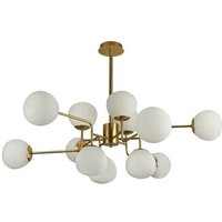[NEUWERTIG] Maytoni Erich Kronleuchter Deckenlampe Deckenlampe Leuchte 12 Fl. Messing Weiß B-Ware von MAYTONI