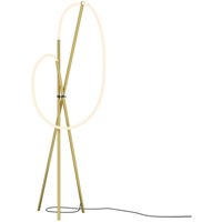 Maytoni Crochet Moderne Stativ-Stehleuchte, dimmbar, Schwarz und Messing, 3000 K, 2500 lm, weißer Schirm Maytoni Crochet Moderne Stativ-Stehleuchte, dimmbar, Schwarz und Messing, 3000 K, 2500 lm, weißer Schirm von MAYTONI