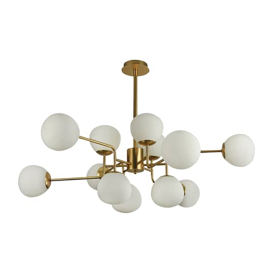 Maytoni Erich Kronleuchter Deckenlampe Deckenlampe Leuchte 12 Fl. Messing Weiß B-Ware von MAYTONI