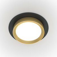 Maytoni - Hoop Rundes Einbau-Downlight Schwarz, Gold GX53 von MAYTONI