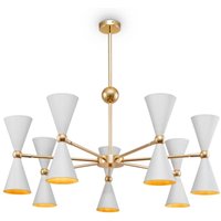 Maytoni - Vesper Moderne Vesper 14 Licht Weiß mit Gold Pendelleuchte Maytoni - Vesper Moderne Vesper 14 Licht Weiß mit Gold Pendelleuchte von MAYTONI