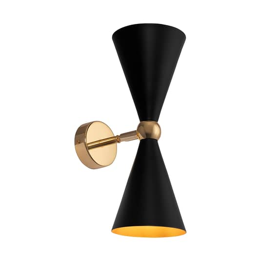 Maytoni Vesper Wandleuchte Wandlampe Wandlicht Lampe E14 2 Flammig Schwarz/Gold B-Ware von MAYTONI