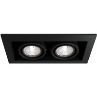 Metal Modern Einbau Twin Square Downlight Schwarz, 2 Licht, GU10 von MAYTONI