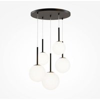 Pendelleuchte Hängelampe Deckenlampe Esszimmerlampe Schwarz Metall Glas d 45 cm von MAYTONI