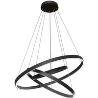 Rim Moderne randintegrierte LED-Deckenleuchte mit drei Ebenen in Schwarz - Maytoni von MAYTONI