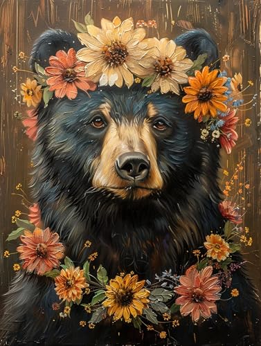 5D Diamond Painting Bär, Diamond Painting Erwachsene Blume, DIY Basteln Erwachsene, Full Diamant Kunst Malerei Stickerei Kreuzstich Set, Zimmer Deko und Wanddekor, Als Geschenke 60X70cm B-8885 5D Diamond Painting Bär, Diamond Painting Erwachsene Blume, DIY Basteln Erwachsene, Full Diamant Kunst Malerei Stickerei Kreuzstich Set, Zimmer Deko und Wanddekor, Als Geschenke 60X70cm B-8885 von MAYUPEOU