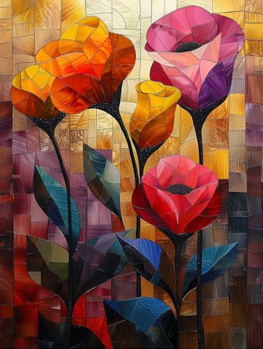 5D Diamond Painting Blume, Diamond Painting Erwachsene Abstrakt, DIY Basteln Erwachsene, Full Diamant Kunst Malerei Stickerei Kreuzstich Set, Zimmer Deko und Wanddekor, Als Geschenke 40X50cm C-1787 5D Diamond Painting Blume, Diamond Painting Erwachsene Abstrakt, DIY Basteln Erwachsene, Full Diamant Kunst Malerei Stickerei Kreuzstich Set, Zimmer Deko und Wanddekor, Als Geschenke 40X50cm C-1787 von MAYUPEOU