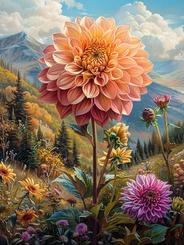 5D Diamond Painting Blume, Diamond Painting Erwachsene Berg, DIY Basteln Erwachsene, Full Diamant Kunst Malerei Stickerei Kreuzstich Set, Zimmer Deko und Wanddekor, Als Geschenke 50x65cm U-1172 5D Diamond Painting Blume, Diamond Painting Erwachsene Berg, DIY Basteln Erwachsene, Full Diamant Kunst Malerei Stickerei Kreuzstich Set, Zimmer Deko und Wanddekor, Als Geschenke 50x65cm U-1172 von MAYUPEOU