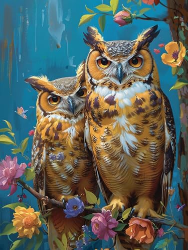 5D Diamond Painting Eule, Diamond Painting Erwachsene Blume, DIY Basteln Erwachsene, Full Diamant Kunst Malerei Stickerei Kreuzstich Set, Zimmer Deko und Wanddekor, Als Geschenke 60X70cm D-3388 5D Diamond Painting Eule, Diamond Painting Erwachsene Blume, DIY Basteln Erwachsene, Full Diamant Kunst Malerei Stickerei Kreuzstich Set, Zimmer Deko und Wanddekor, Als Geschenke 60X70cm D-3388 von MAYUPEOU