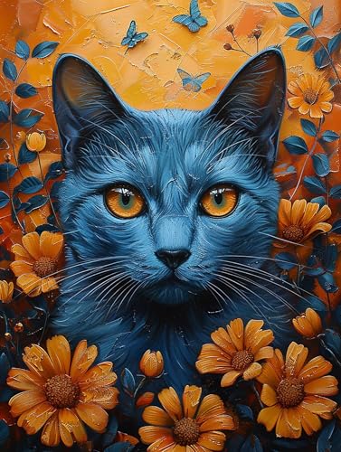 5D Diamond Painting Katze, Diamond Painting Erwachsene Blume, DIY Basteln Erwachsene, Full Diamant Kunst Malerei Stickerei Kreuzstich Set, Zimmer Deko und Wanddekor, Als Geschenke 80X110cm Y-1073 5D Diamond Painting Katze, Diamond Painting Erwachsene Blume, DIY Basteln Erwachsene, Full Diamant Kunst Malerei Stickerei Kreuzstich Set, Zimmer Deko und Wanddekor, Als Geschenke 80X110cm Y-1073 von MAYUPEOU