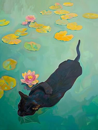 5D Diamond Painting Katze, Diamond Painting Erwachsene Teich, DIY Basteln Erwachsene, Full Diamant Kunst Malerei Stickerei Kreuzstich Set, Zimmer Deko und Wanddekor, Als Geschenke 70x95cm Y-1675 5D Diamond Painting Katze, Diamond Painting Erwachsene Teich, DIY Basteln Erwachsene, Full Diamant Kunst Malerei Stickerei Kreuzstich Set, Zimmer Deko und Wanddekor, Als Geschenke 70x95cm Y-1675 von MAYUPEOU