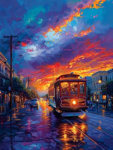 5D Diamond Painting Sonnenuntergang, Diamond Painting Erwachsene Stadt, DIY Basteln Erwachsene, Full Diamant Kunst Malerei Stickerei Kreuzstich Set, Zimmer Deko und Wanddekor Geschenke 60X80cm 7-9332 5D Diamond Painting Sonnenuntergang, Diamond Painting Erwachsene Stadt, DIY Basteln Erwachsene, Full Diamant Kunst Malerei Stickerei Kreuzstich Set, Zimmer Deko und Wanddekor Geschenke 60X80cm 7-9332 von MAYUPEOU