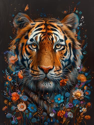 5D Diamond Painting Tiger, Diamond Painting Erwachsene Blume, DIY Basteln Erwachsene, Full Diamant Kunst Malerei Stickerei Kreuzstich Set, Zimmer Deko und Wanddekor, Als Geschenke 60X80cm 5-6581 5D Diamond Painting Tiger, Diamond Painting Erwachsene Blume, DIY Basteln Erwachsene, Full Diamant Kunst Malerei Stickerei Kreuzstich Set, Zimmer Deko und Wanddekor, Als Geschenke 60X80cm 5-6581 von MAYUPEOU