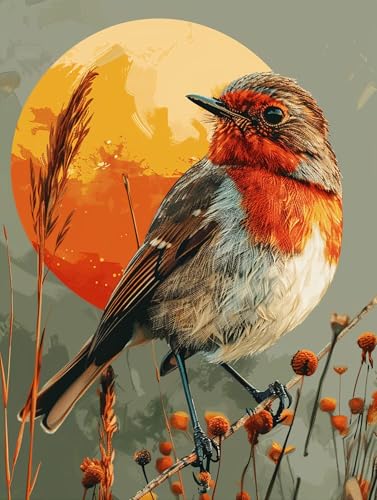 5D Diamond Painting Vogel, Diamond Painting Erwachsene Blume, DIY Basteln Erwachsene, Full Diamant Kunst Malerei Stickerei Kreuzstich Set, Zimmer Deko und Wanddekor, Als Geschenke 40X50cm 0-5780 von MAYUPEOU