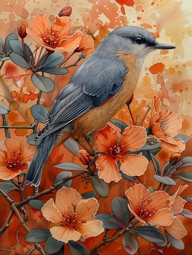 5D Diamond Painting Vogel, Diamond Painting Erwachsene Blume, DIY Basteln Erwachsene, Full Diamant Kunst Malerei Stickerei Kreuzstich Set, Zimmer Deko und Wanddekor, Als Geschenke 80X110cm E-4374 5D Diamond Painting Vogel, Diamond Painting Erwachsene Blume, DIY Basteln Erwachsene, Full Diamant Kunst Malerei Stickerei Kreuzstich Set, Zimmer Deko und Wanddekor, Als Geschenke 80X110cm E-4374 von MAYUPEOU