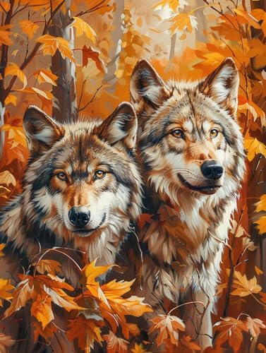 5D Diamond Painting Wolf, Diamond Painting Erwachsene BläTter, DIY Basteln Erwachsene, Full Diamant Kunst Malerei Stickerei Kreuzstich Set, Zimmer Deko und Wanddekor, Als Geschenke 40X50cm 3-8363 5D Diamond Painting Wolf, Diamond Painting Erwachsene BläTter, DIY Basteln Erwachsene, Full Diamant Kunst Malerei Stickerei Kreuzstich Set, Zimmer Deko und Wanddekor, Als Geschenke 40X50cm 3-8363 von MAYUPEOU