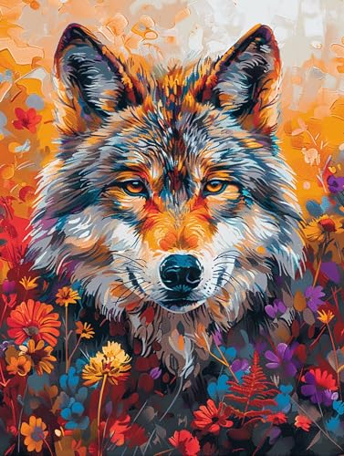 5D Diamond Painting Wolf, Diamond Painting Erwachsene Blume, DIY Basteln Erwachsene, Full Diamant Kunst Malerei Stickerei Kreuzstich Set, Zimmer Deko und Wanddekor, Als Geschenke 50x65cm 5-5892 5D Diamond Painting Wolf, Diamond Painting Erwachsene Blume, DIY Basteln Erwachsene, Full Diamant Kunst Malerei Stickerei Kreuzstich Set, Zimmer Deko und Wanddekor, Als Geschenke 50x65cm 5-5892 von MAYUPEOU