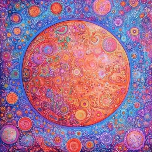 Malen Nach Zahlen Erwachsene Abstrakt, Malen Nach Zahlen für Zimmer Deko, Sternenhimmel DIY Basteln Erwachsene Leinwand Kits, DIY Paint by Numbers Kits Mit Pinseln und Acrylfarbe, 30x30cm 3-1700 von MAYUPEOU