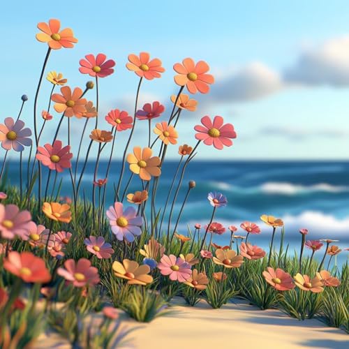 Malen Nach Zahlen Erwachsene Blume, Malen Nach Zahlen für Zimmer Deko, Sicht DIY Basteln Erwachsene Leinwand Kits, DIY Paint by Numbers Kits Mit Pinseln und Acrylfarbe, Geschenke, 30x30cm 0-7920 von MAYUPEOU