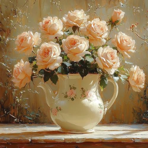 Malen Nach Zahlen Erwachsene Blume,DIY Malen Nach Zahlen Rose, DIY Basteln Erwachsene Leinwand Kits Mit Pinseln und Acrylfarbe, Paint by Numbers Kits für Anfänger, Deko Wohnzimmer, 30x30cm 7-6758 Malen Nach Zahlen Erwachsene Blume,DIY Malen Nach Zahlen Rose, DIY Basteln Erwachsene Leinwand Kits Mit Pinseln und Acrylfarbe, Paint by Numbers Kits für Anfänger, Deko Wohnzimmer, 30x30cm 7-6758 von MAYUPEOU
