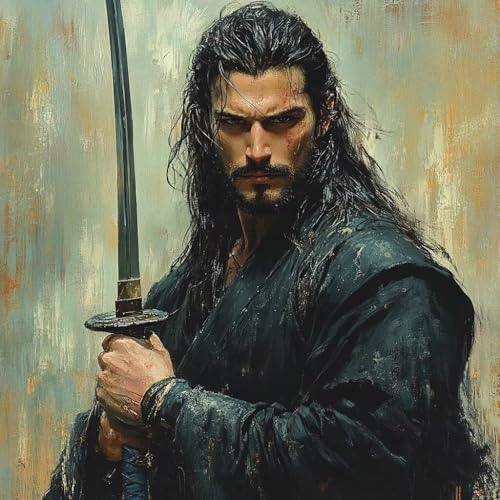 Malen Nach Zahlen Erwachsene Mann,DIY Malen Nach Zahlen Warrior, DIY Basteln Erwachsene Leinwand Kits Mit Pinseln und Acrylfarbe, Paint by Numbers Kits für Anfänger, Deko Wohnzimmer, 30x30cm X-4819 von MAYUPEOU