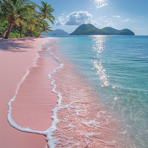 Malen Nach Zahlen Erwachsene Strand,DIY Malen Nach Zahlen Baum, DIY Basteln Erwachsene Leinwand Kits Mit Pinseln und Acrylfarbe, Paint by Numbers Kits für Anfänger, Deko Wohnzimmer, 30x30cm 0-4082 von MAYUPEOU