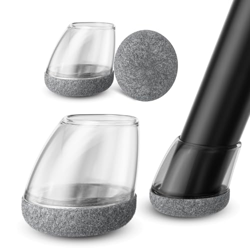 MAYZOLOP 16 Stück Stuhlbeinkappen, Ø20-26mm Stuhlbeinkappen Rund, Schräge Stuhlbeinefür 15°-25° mit Grau Filz, Hartholzboden Stuhlbeinschoner, Kein Lärm Kein Kratzer Transparente MAYZOLOP 16 Stück Stuhlbeinkappen, Ø20-26mm Stuhlbeinkappen Rund, Schräge Stuhlbeinefür 15°-25° mit Grau Filz, Hartholzboden Stuhlbeinschoner, Kein Lärm Kein Kratzer Transparente von MAYZOLOP
