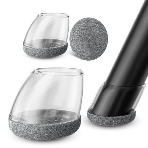 MAYZOLOP 16 Stück Stuhlbeinkappen, Ø26-33mm Stuhlbeinkappen Rund, Schräge Stuhlbeine für 15°-25° mit Grau Filz, Hartholzboden Stuhlbeinschoner, Kein Lärm Kein Kratzer Transparente MAYZOLOP 16 Stück Stuhlbeinkappen, Ø26-33mm Stuhlbeinkappen Rund, Schräge Stuhlbeine für 15°-25° mit Grau Filz, Hartholzboden Stuhlbeinschoner, Kein Lärm Kein Kratzer Transparente von MAYZOLOP