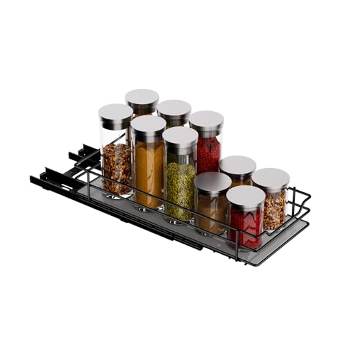 MAYZOLOP Gewürzregal, Gewürzregal Ausziehbar, Schrank Organizer Küche, Gewürzregal Stehend von MAYZOLOP