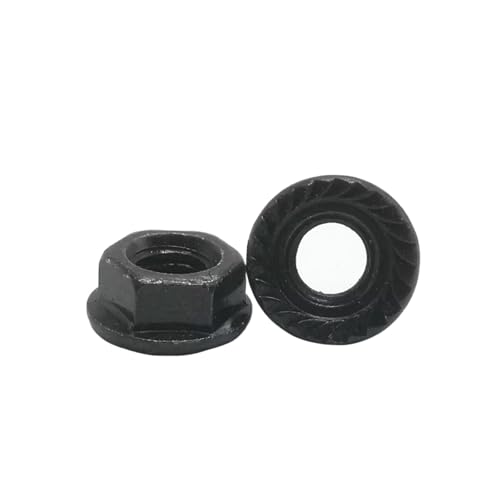 20-50 stücke Schwarz Zink Sechseckigen Flansch Mutter Blume Anti-skid Anti-lose(M3) von MAYyhem