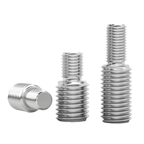 304 Edelstahl Doppelkopf Transfer Schrauben Gewinde Adapter Stecker auf Stecker Umwandlung Bolzen(M4x10-M10x10) von MAYyhem