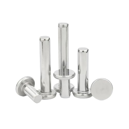50 stücke Aluminium Flache Dünne Wafer Kopf Punch Selbst-stecken Solide Niet(8mm) von MAYyhem