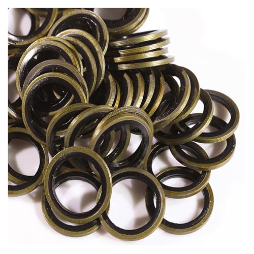 MAYyhem 50Pcs Bonded Washer Metall Gummi Öl Ablauf Stopper Dichtung Kombiniert Washer Abdichtung(M16) von MAYyhem