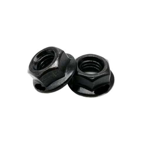 Schwarze Sechskant-Spinlock-Flanschmutter aus Edelstahl 304 mit Gewinde(M8) von MAYyhem