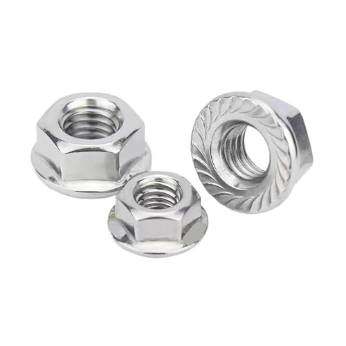 Sechskant-Sechskantkopf-Sicherungsmutter aus Edelstahl 316 mit gezacktem Spinlock-Flansch(M8) von MAYyhem