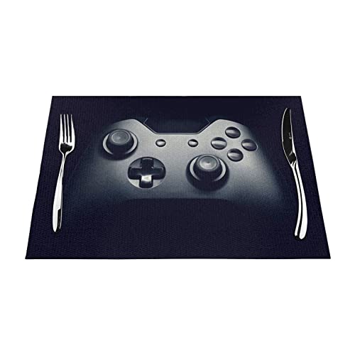 Gaming Controller Muster Gewebtes Tischset, Hitzebeständige rutschfeste Tischmatte, Innen- und Außenbereich, Esstisch Platzset, Geeignet für Urlaubsparty, Küche, Tischdekoration von MAZBIT