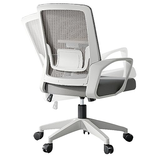 MAZHILIAN Ergonomisch mit 4D-Armlehne, Lendenwirbelstütze und 125°-Kippfunktion – Netz-Computer-Gaming-Rollschreibtisch, Chefsessel von MAZHILIAN