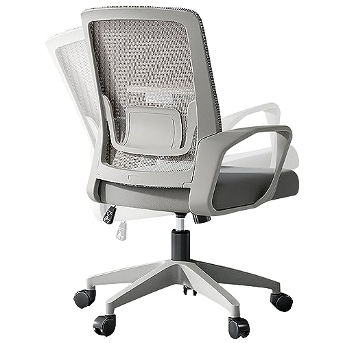 MAZHILIAN Ergonomisch mit 4D-Armlehne, Lendenwirbelstütze und 125°-Kippfunktion – Netz-Computer-Gaming-Rollschreibtisch, Chefsessel von MAZHILIAN