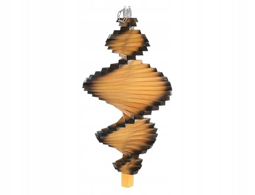 MAZUR Windspirale aus Holz 55 cm | Windspiel Garten | Twister | Wind Spirale | Windspiele | Wind Spinner | verbranntes Kiefernholz von MAZUR