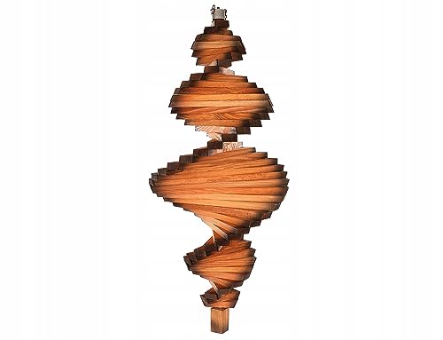 MAZUR Windspirale aus Holz | Windspiel Garten | Twister | Wind Spirale | Windspiele | Wind Spinner | Gartenstecker | Windrad | Windspiele für draußen hängend | Windmühle von MAZUR